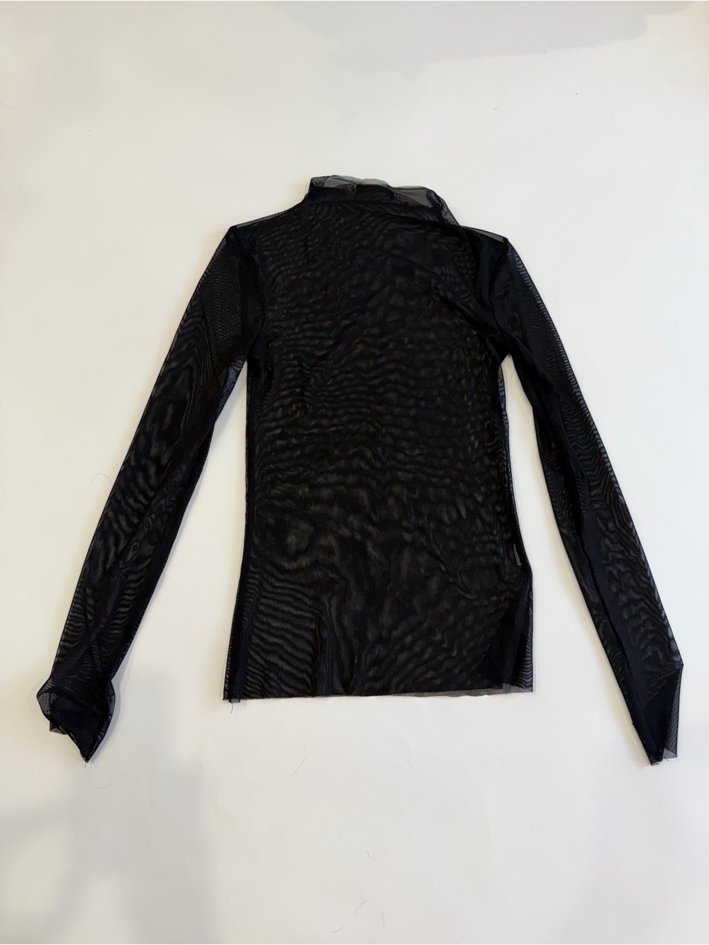 ZARA - Black Sheer Long-Sleeve Mesh Top